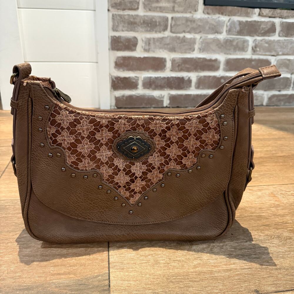 Justin Lace With Concho Crossbody Bag
